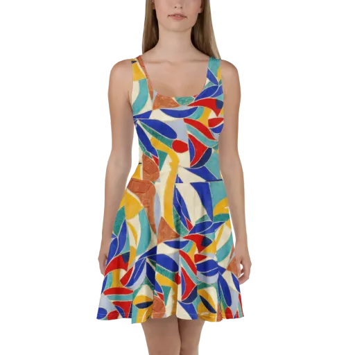 Mosaic Riptide on a Skater Dress