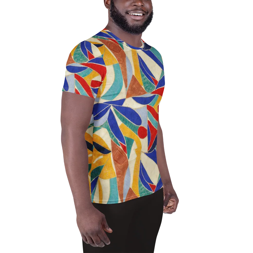 Mosaic Riptide on Men's Athletic T-Shirt — Right