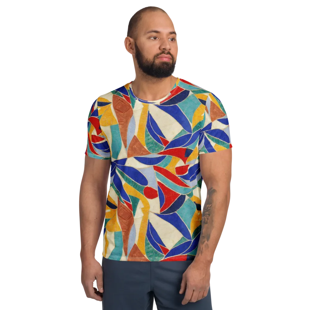 Mosaic Riptide on Men's Athletic T-Shirt — Front