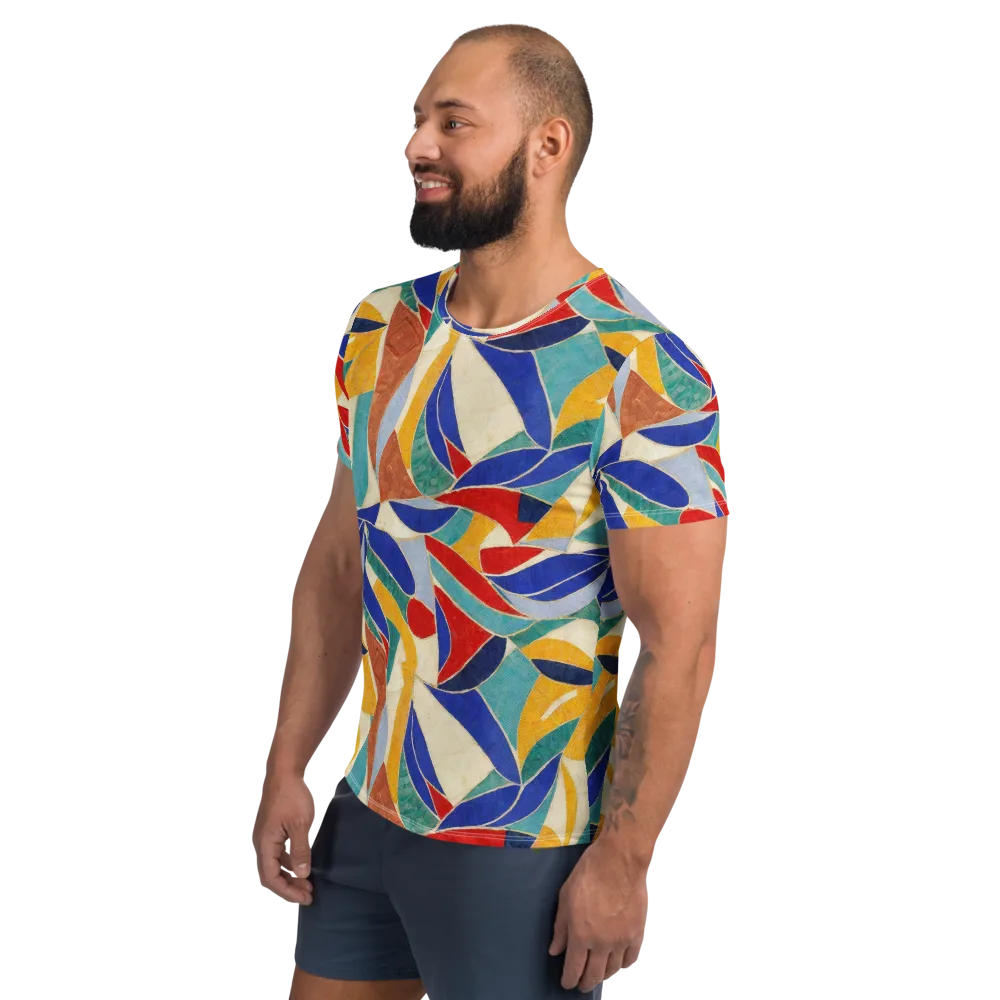 Mosaic Riptide on Men's Athletic T-Shirt — Left
