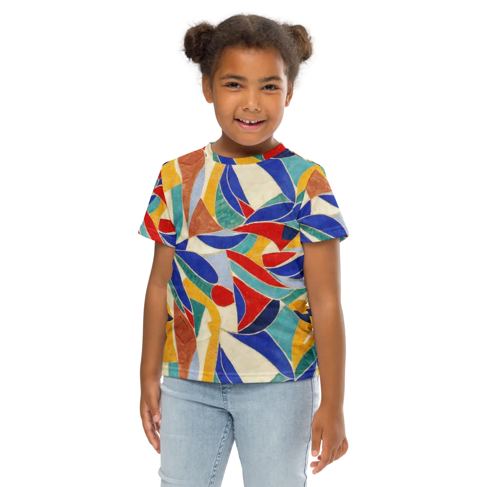 Mosaic Riptide on Kids Crew Neck T-Shirt — Front
