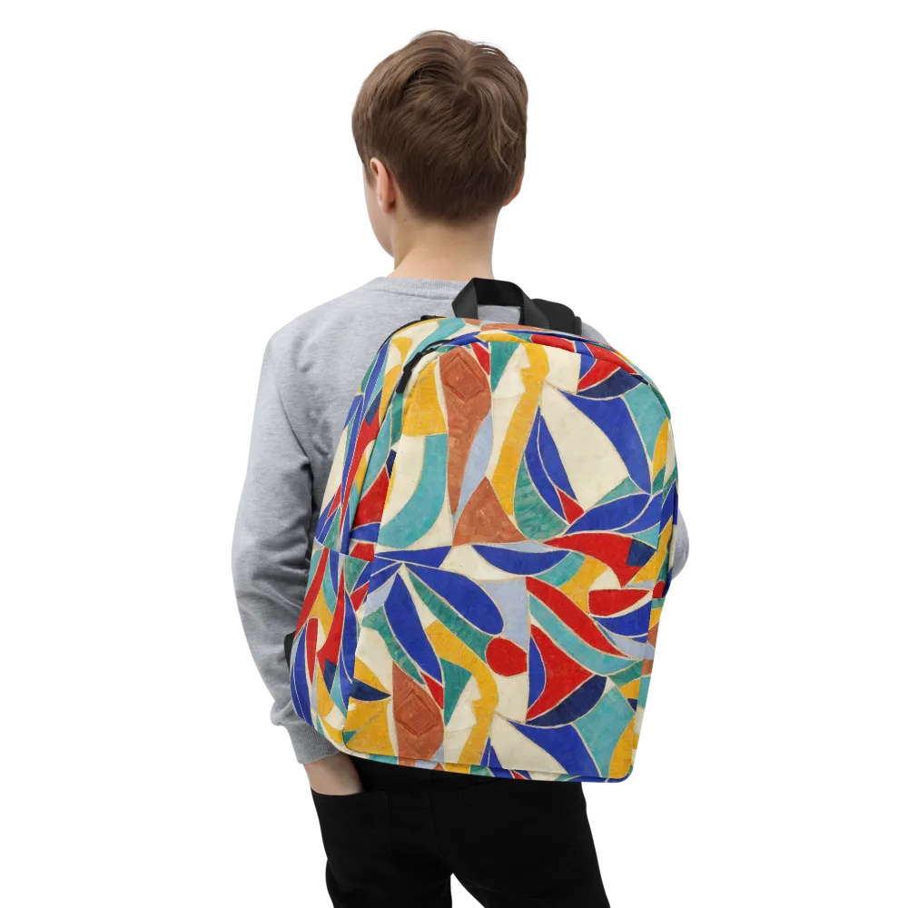 Mosaic Riptide on Minimalist Backpack — Zoomed-in