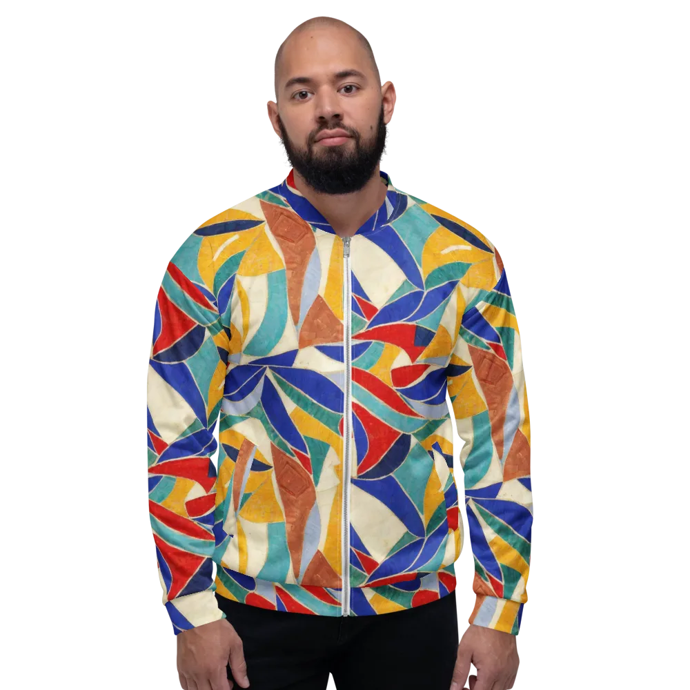 Mosaic Riptide on Bomber Jacket — Front