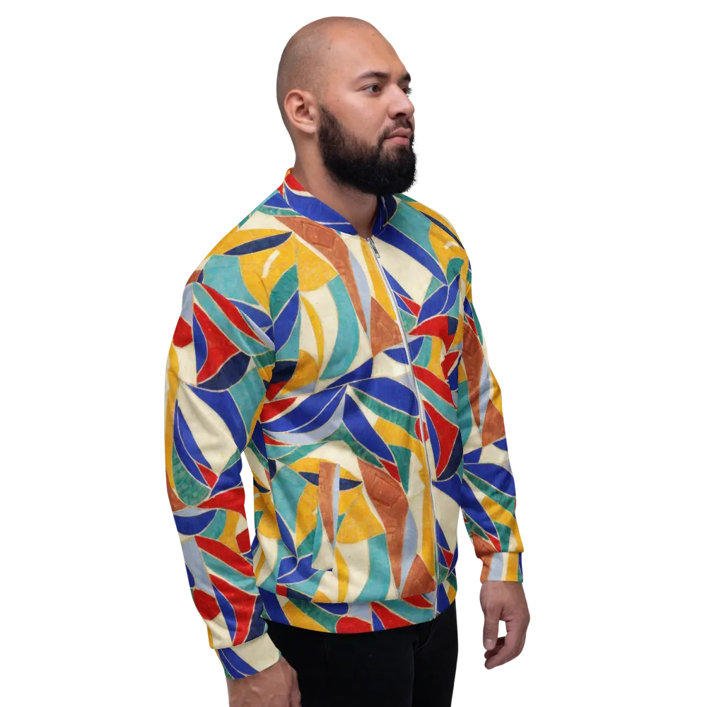 Mosaic Riptide on Bomber Jacket — Right