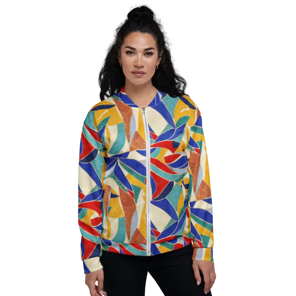 Mosaic Riptide on Bomber Jacket — Front