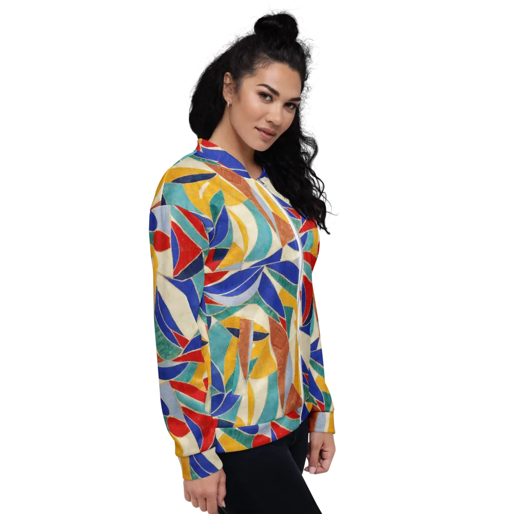 Mosaic Riptide on Bomber Jacket — Right