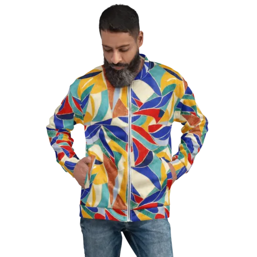 Mosaic Riptide on a Bomber Jacket
