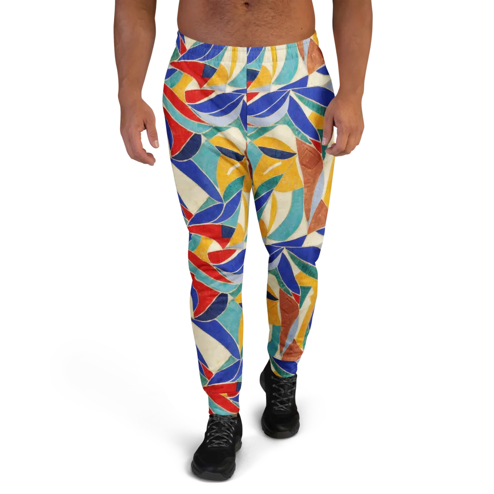 Mosaic Riptide on Men's Joggers — Front