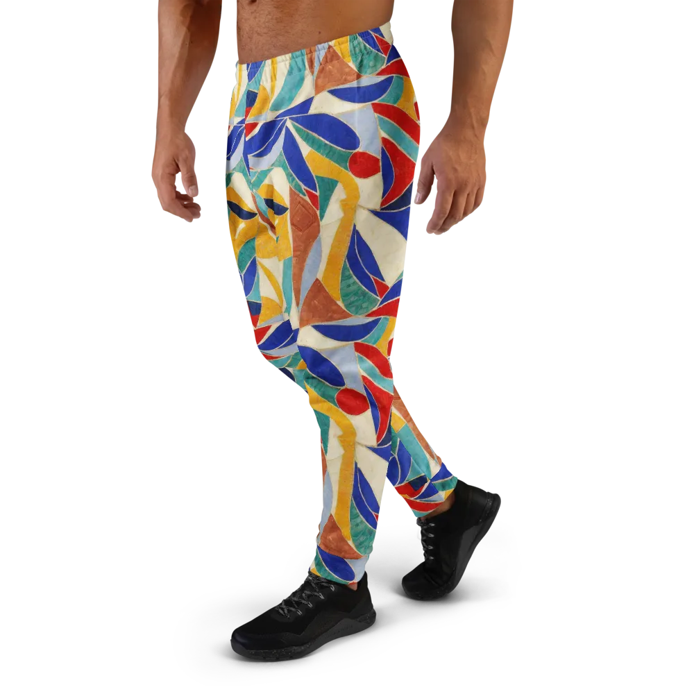 Mosaic Riptide on Men's Joggers — Left