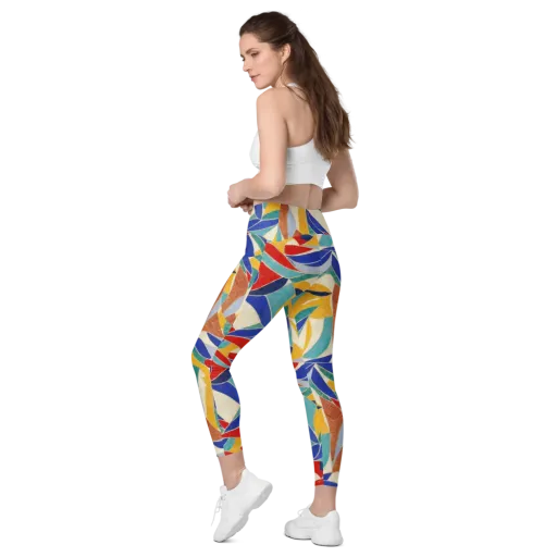 Mosaic Riptide on a Leggings with Pockets
