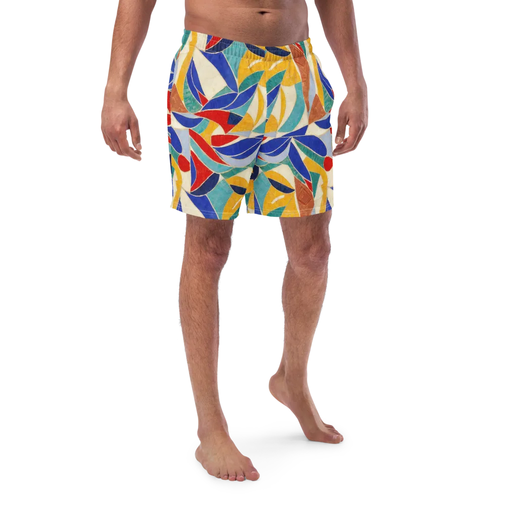 Mosaic Riptide on Swim Trunks — Front