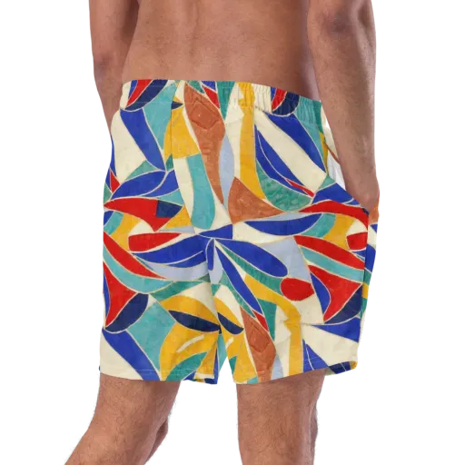 Mosaic Riptide on a Swim Trunks