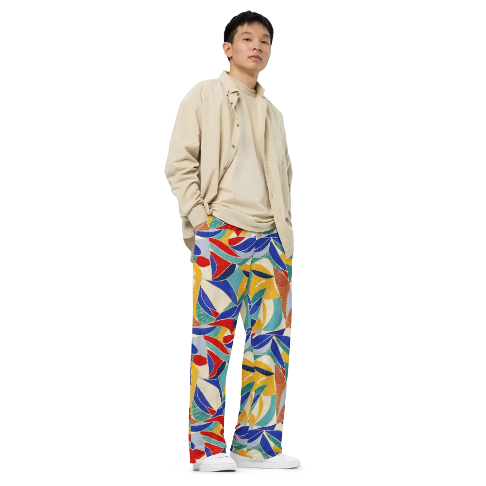 Mosaic Riptide on Wide-Leg Pants — Right Front