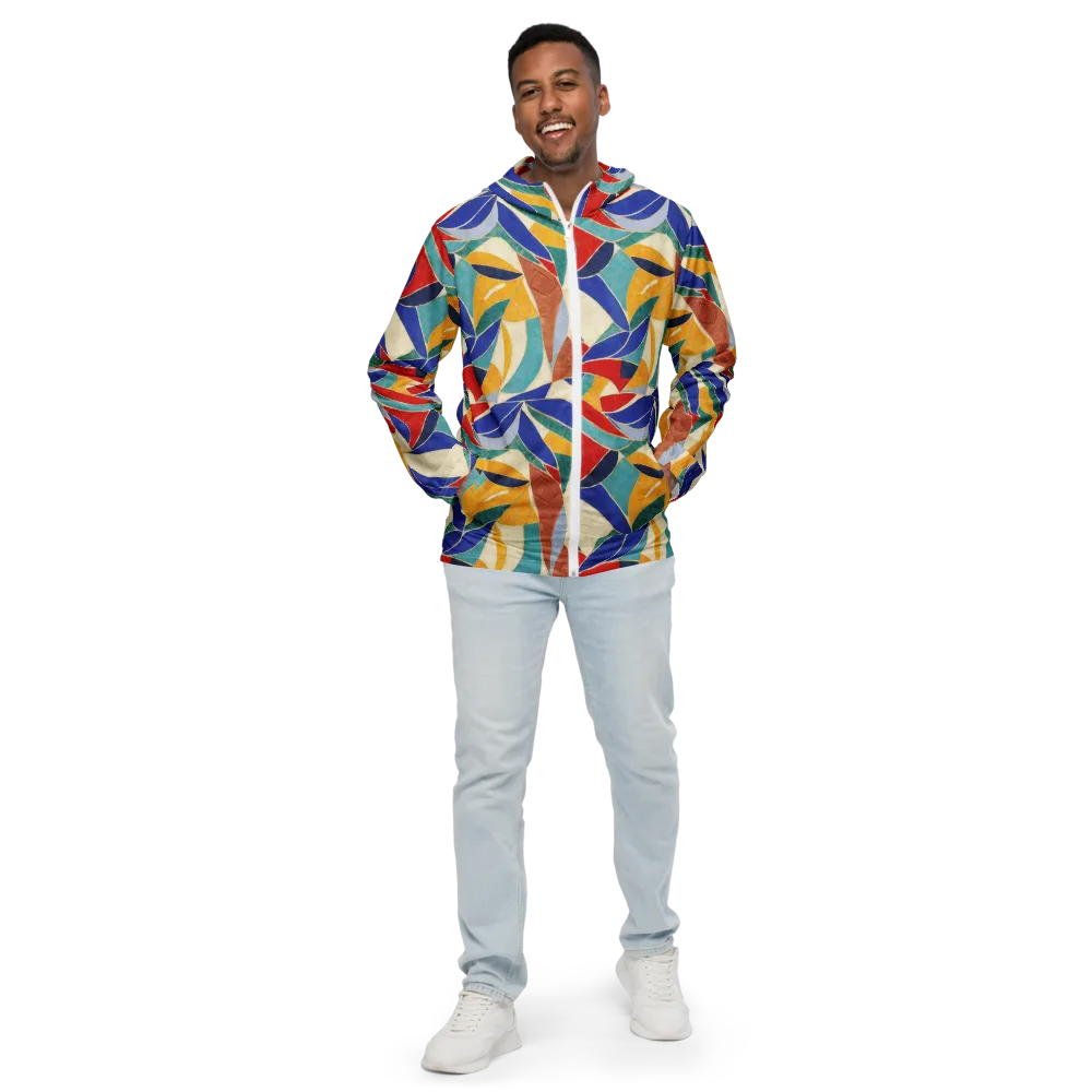Mosaic Riptide on Men's Windbreaker — Front