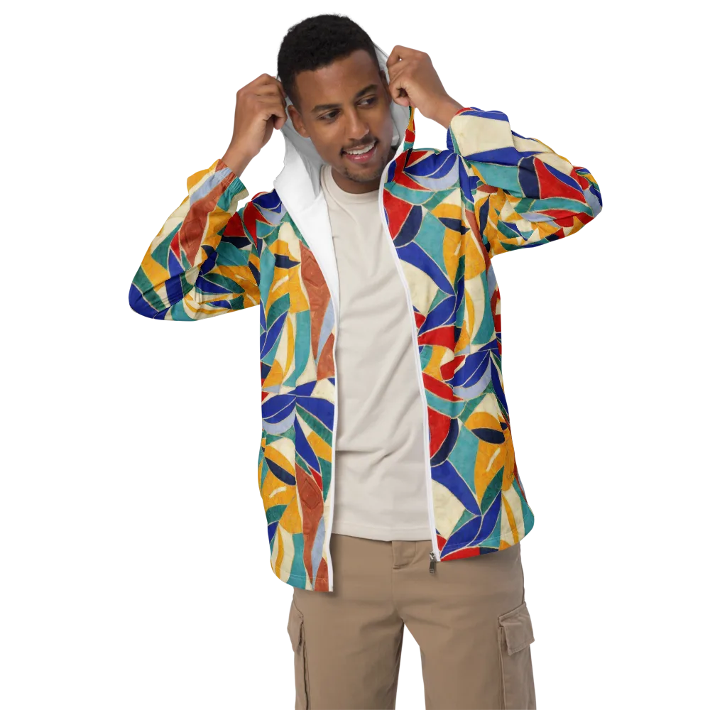 Mosaic Riptide on Men's Windbreaker — Front