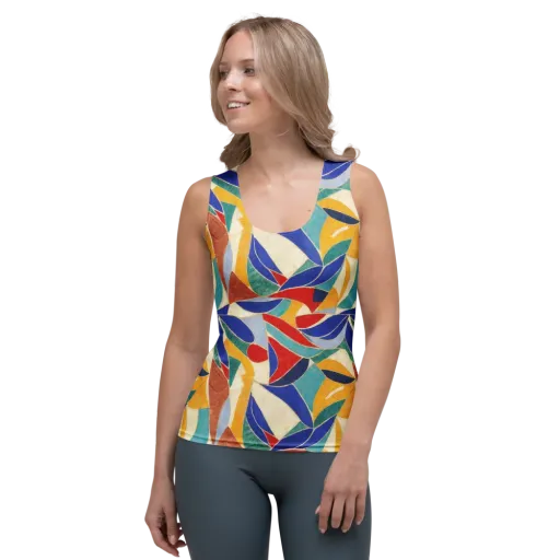 Mosaic Riptide on a Women's Tank Top