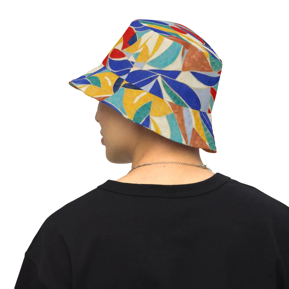 Mosaic Riptide on Reversible Bucket Hat — Back Inside