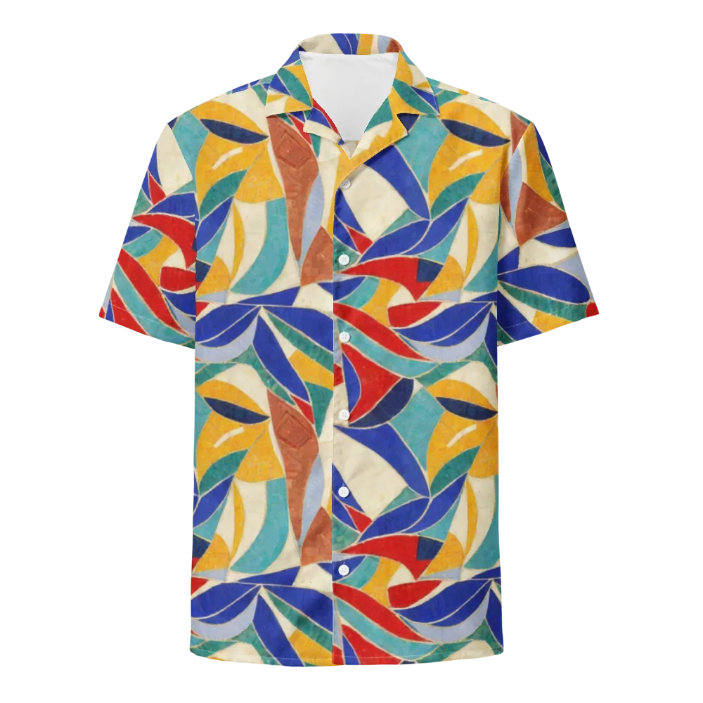 Mosaic Riptide on Button Shirt — Front