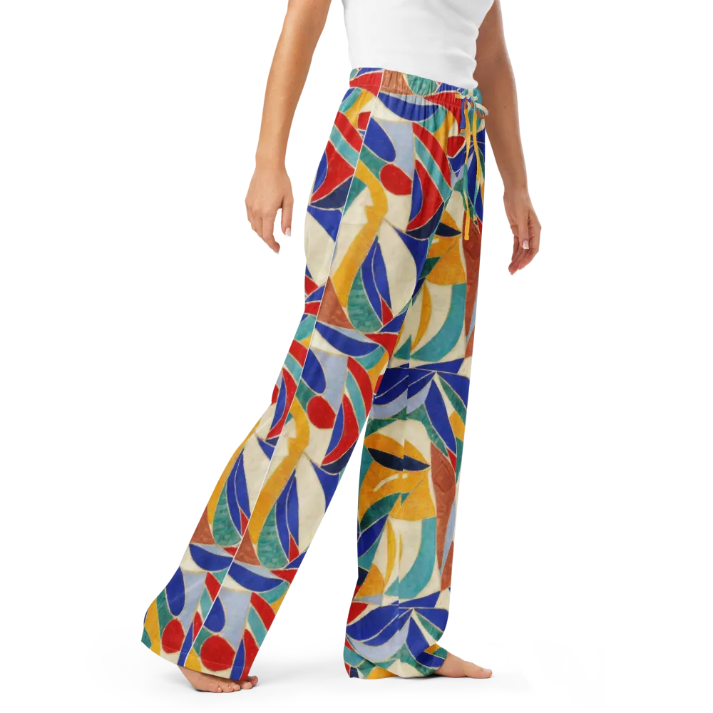 Mosaic Riptide on Women's Pajama Pants — Right Front