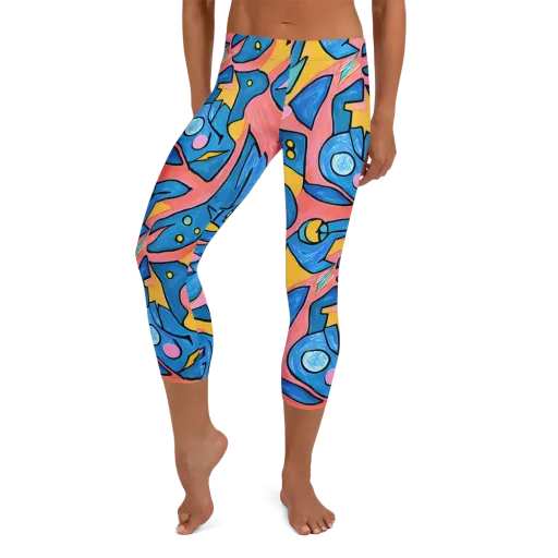 Pop Tide on a Capri Leggings