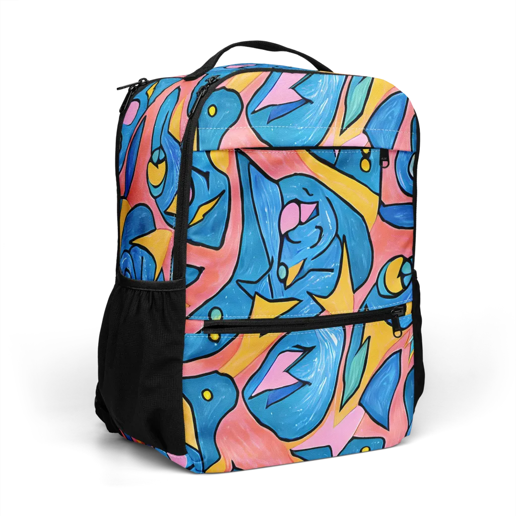 Pop Tide on Utility Backpack — Right Front