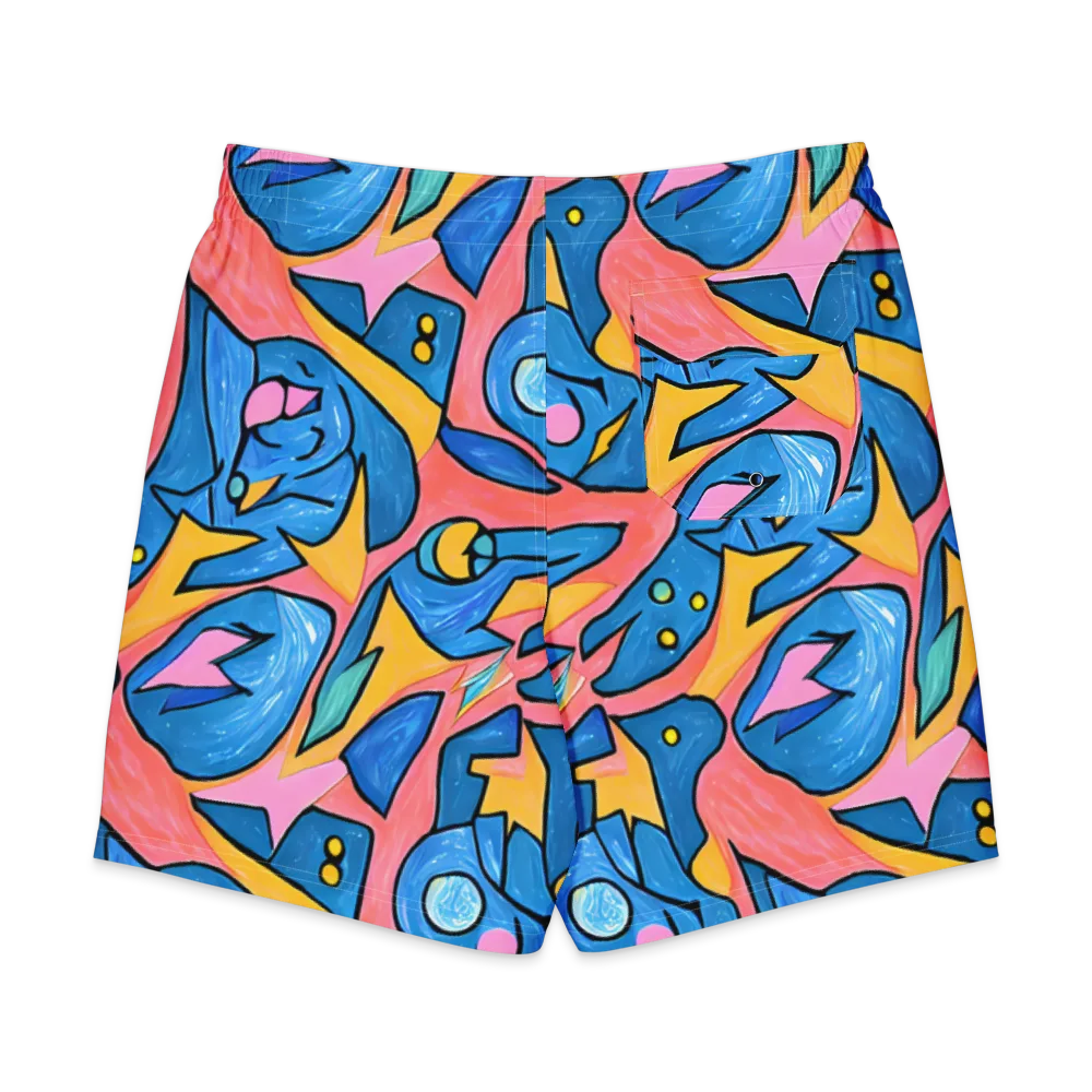 Pop Tide on Men's Board Shorts — Back