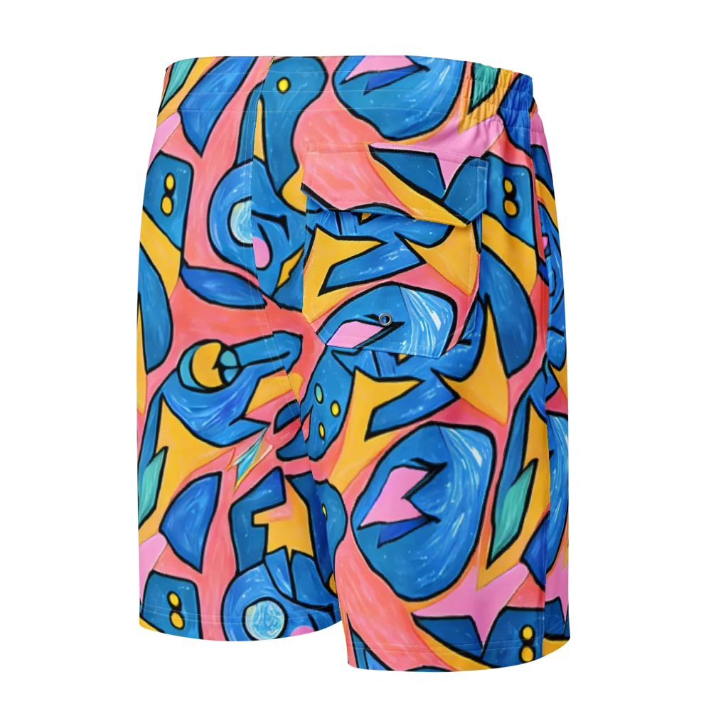 Pop Tide on Men's Board Shorts — Back