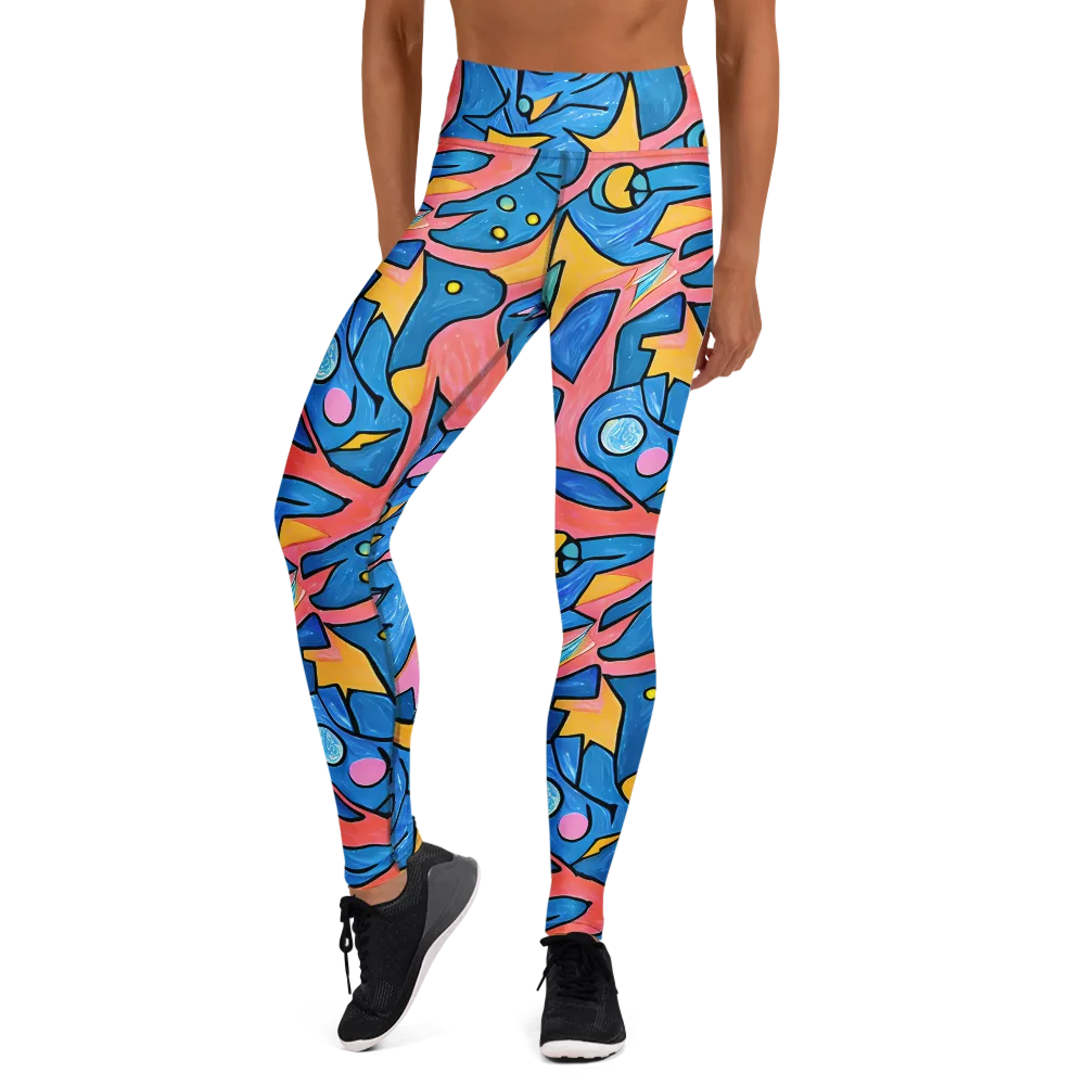 Pop Tide on Yoga Leggings — Front