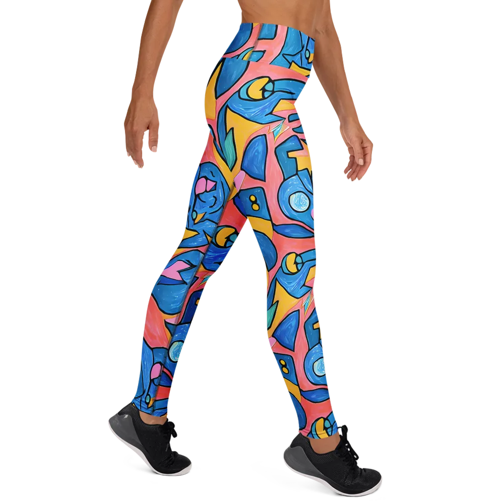 Pop Tide on Yoga Leggings — Right