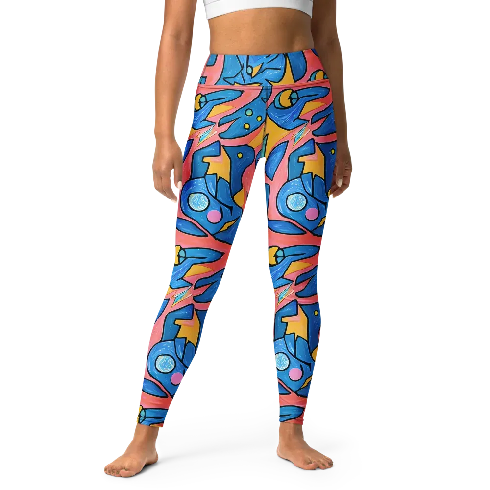 Pop Tide on Yoga Leggings — Front