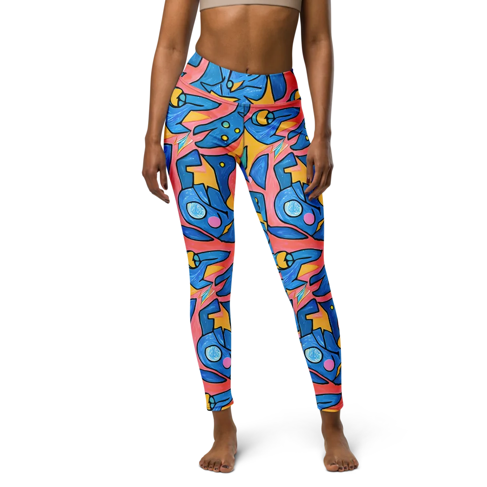 Pop Tide on Yoga Leggings — Front