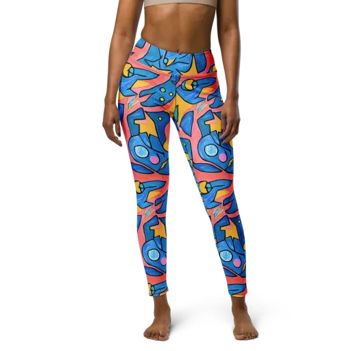 Pop Tide on a Yoga Leggings