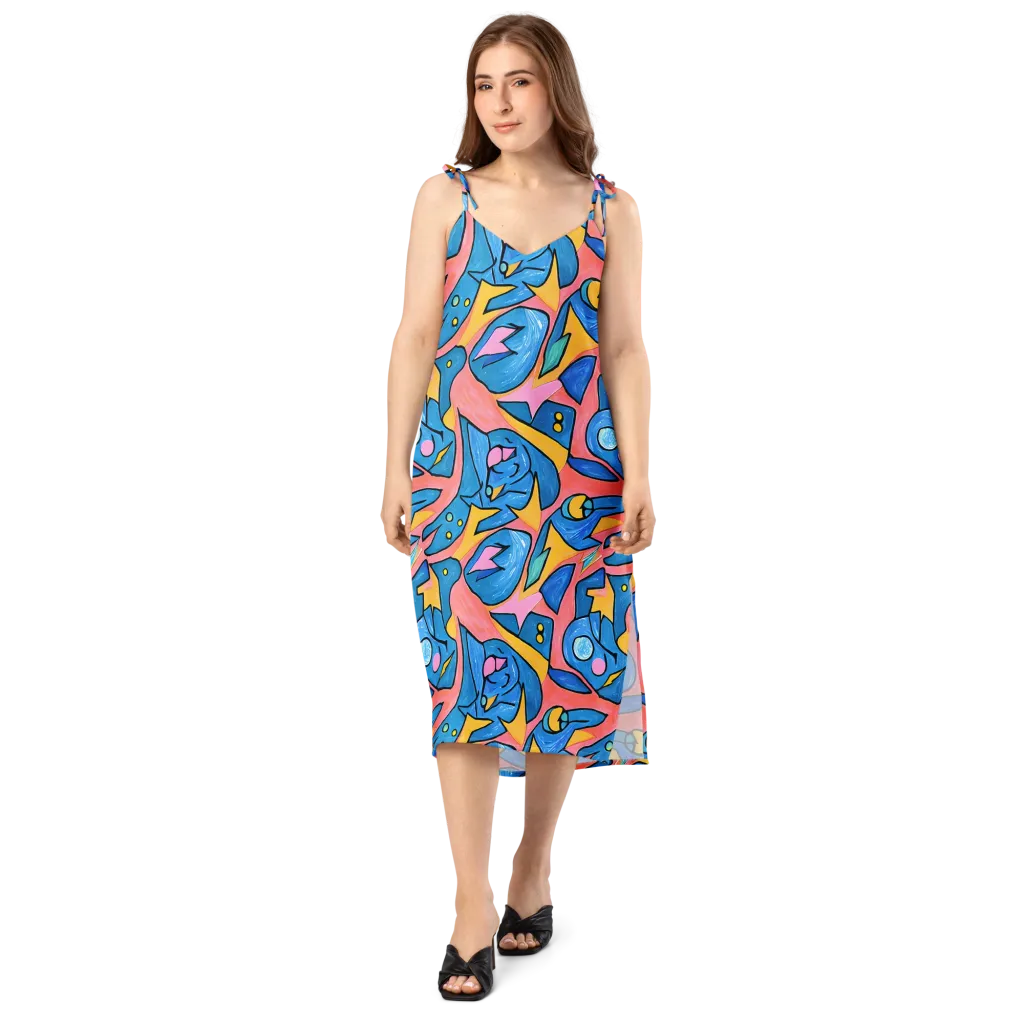 Pop Tide on Slip Dress — Front