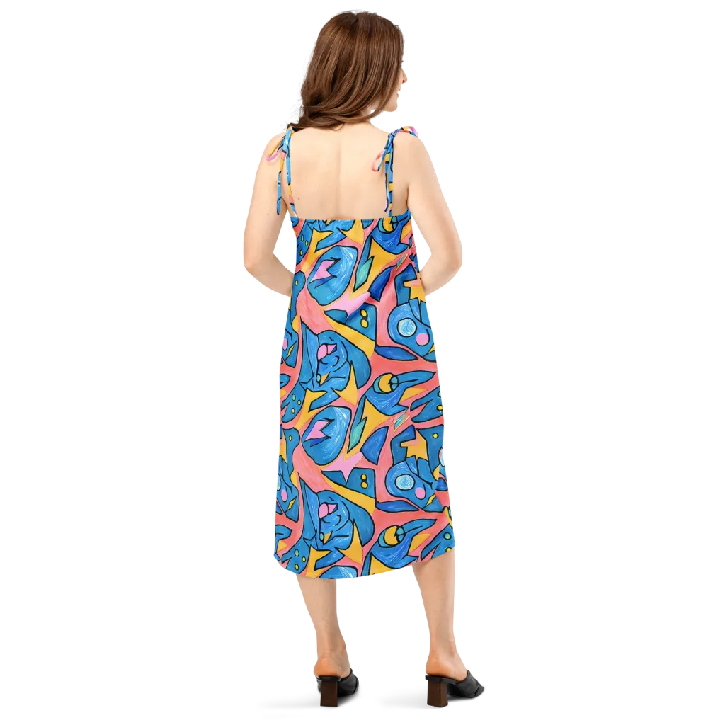 Pop Tide on Slip Dress — Back