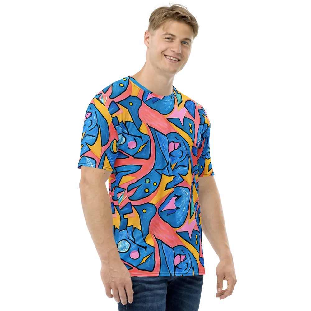 Pop Tide on Men's Crew Neck T-Shirt — Right