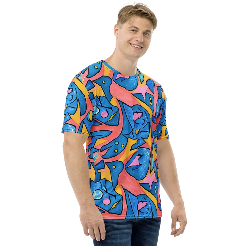 Pop Tide on Men's Crew Neck T-Shirt — Right