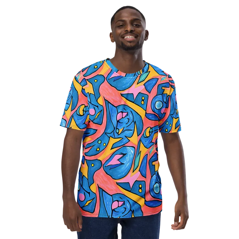 Pop Tide on Men's Crew Neck T-Shirt — Front