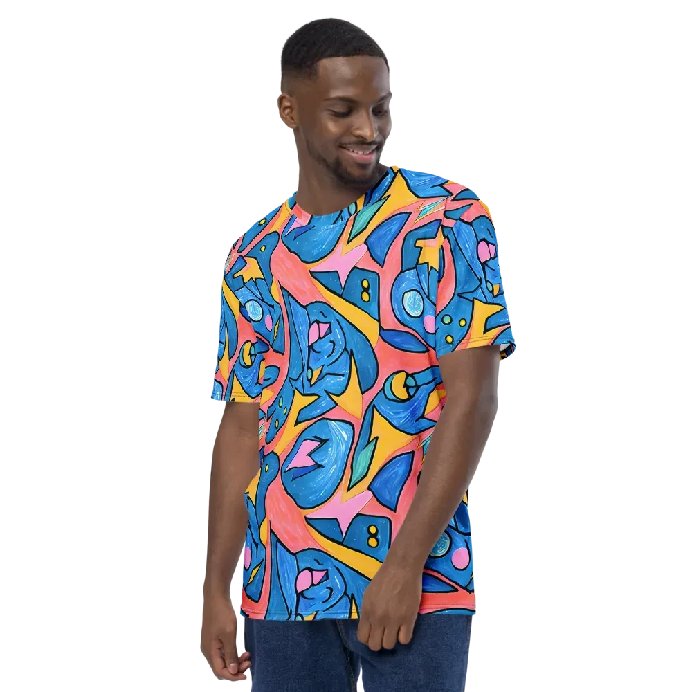 Pop Tide on Men's Crew Neck T-Shirt — Left