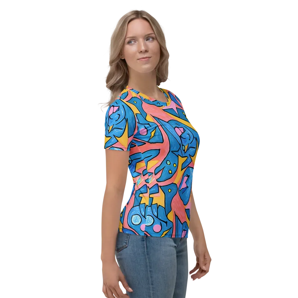 Pop Tide on Women's Crew Neck T-Shirt — Right