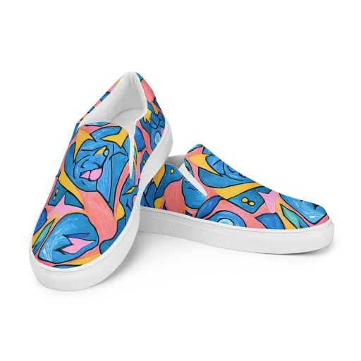 Pop Tide on a Men's Slip-On Canvas Shoes