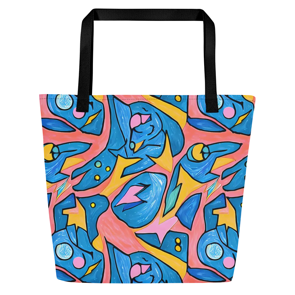 Pop Tide on Large Tote Bag W/ Pocket — Front