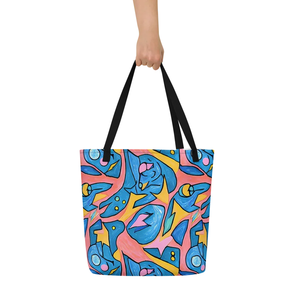 Pop Tide on Large Tote Bag W/ Pocket — Front