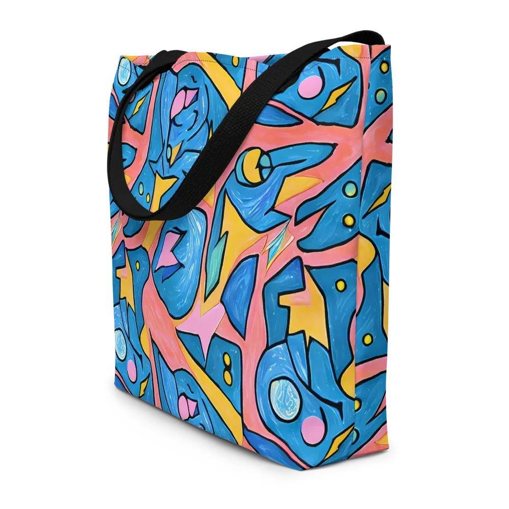 Pop Tide on Large Tote Bag W/ Pocket — Front