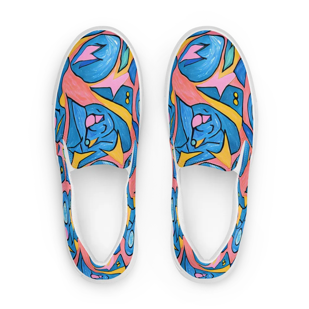 Pop Tide on Women's Slip-On Canvas Shoes — Front