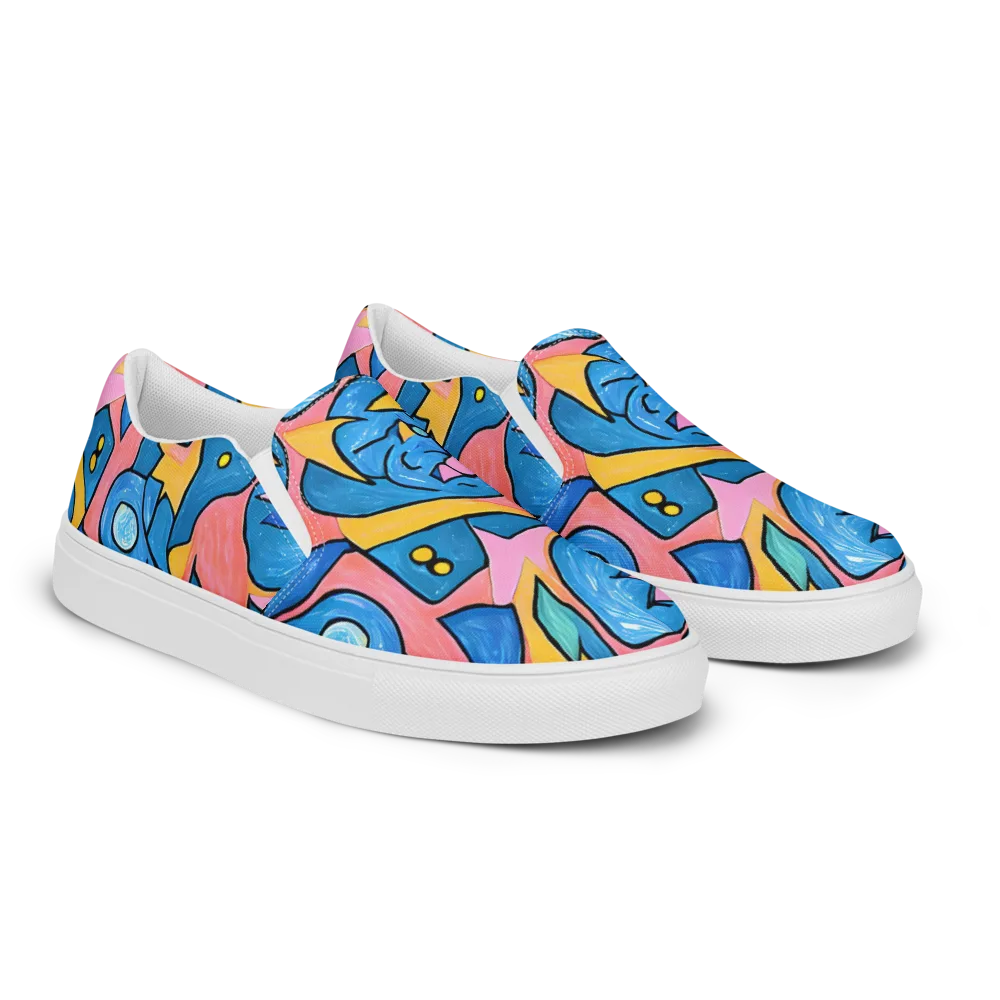 Pop Tide on Women's Slip-On Canvas Shoes — Right Front