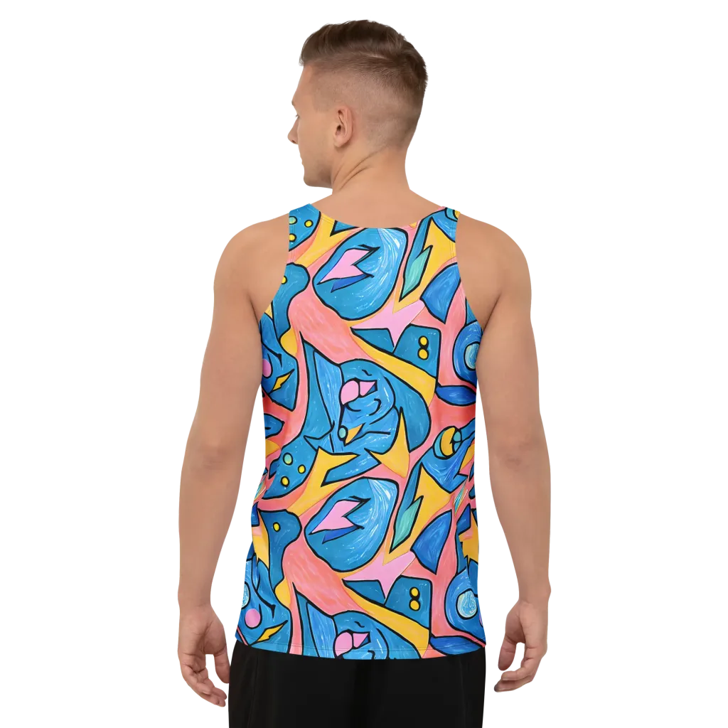 Pop Tide on Men's Tank Top — Back