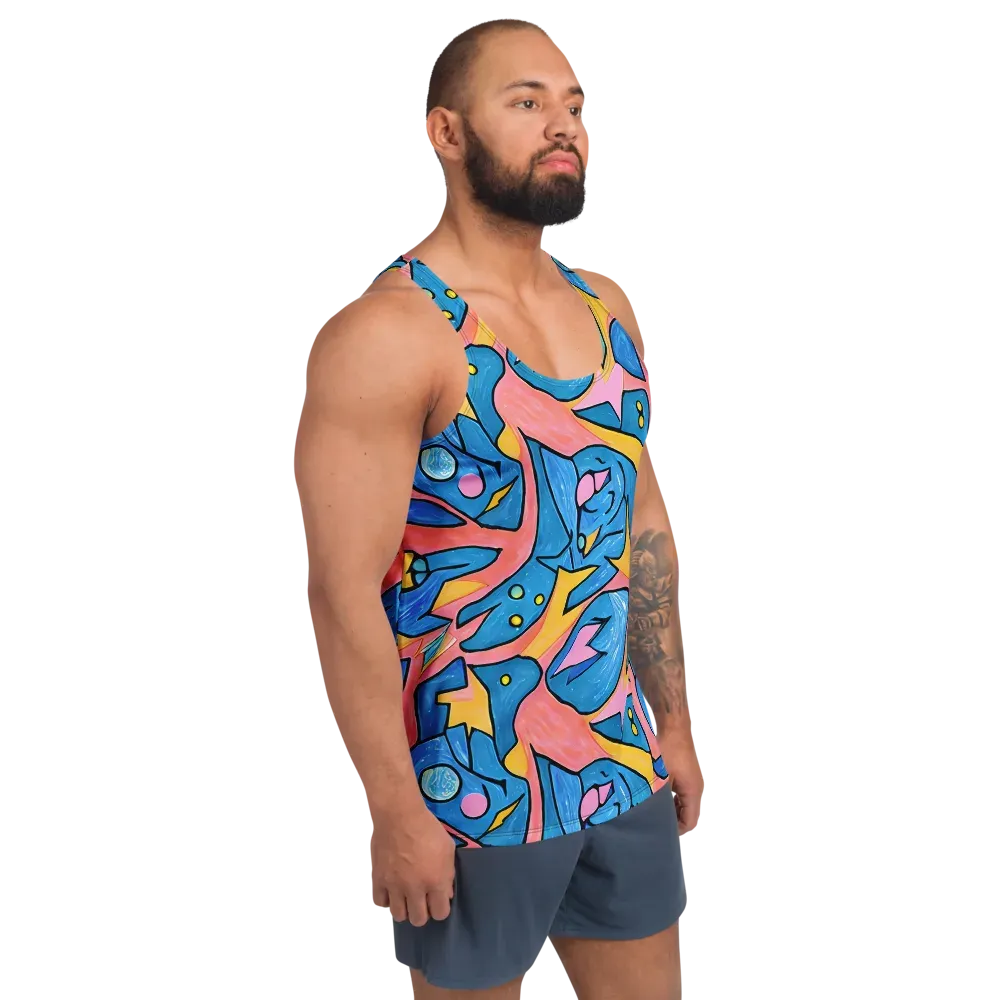 Pop Tide on Men's Tank Top — Right Front