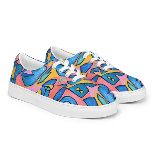 Pop Tide on a Men's Lace-Up Canvas Shoes