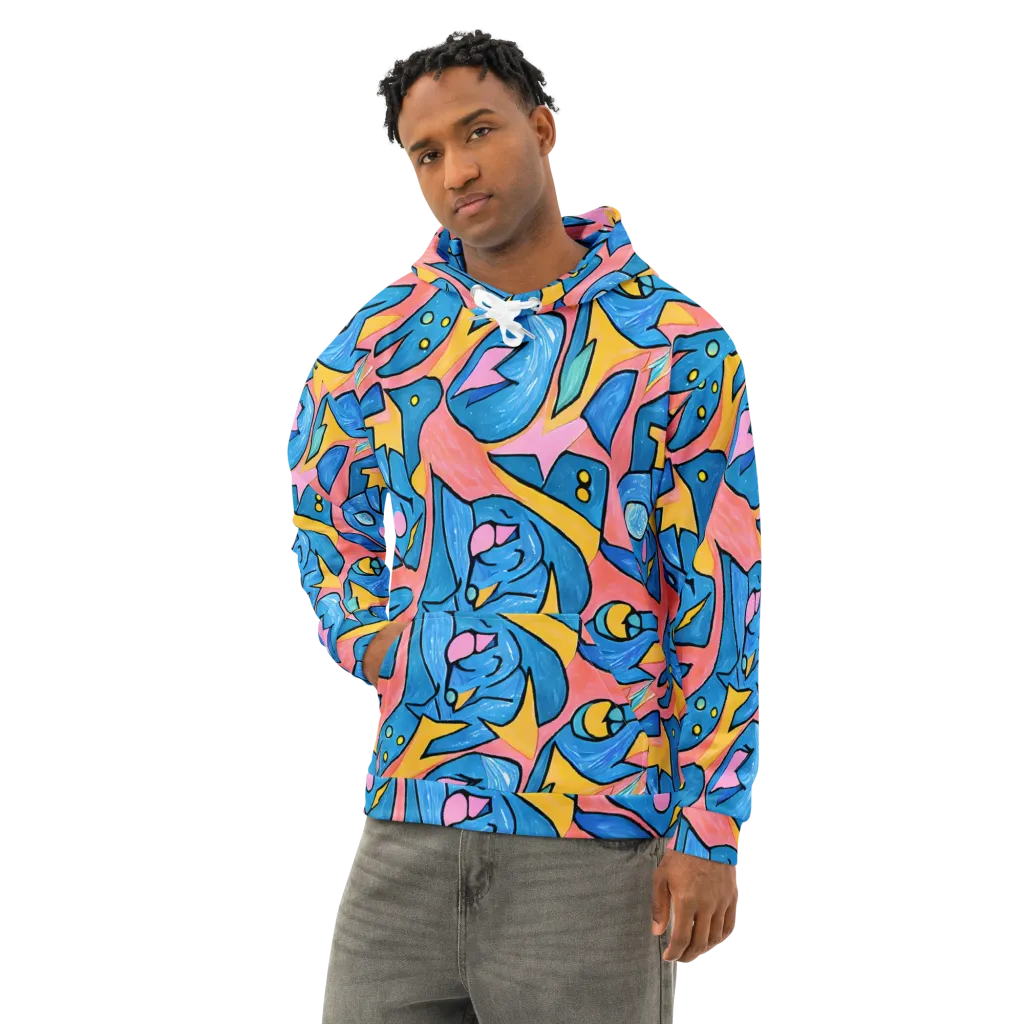 Pop Tide on Cotton Hoodie — Left Front
