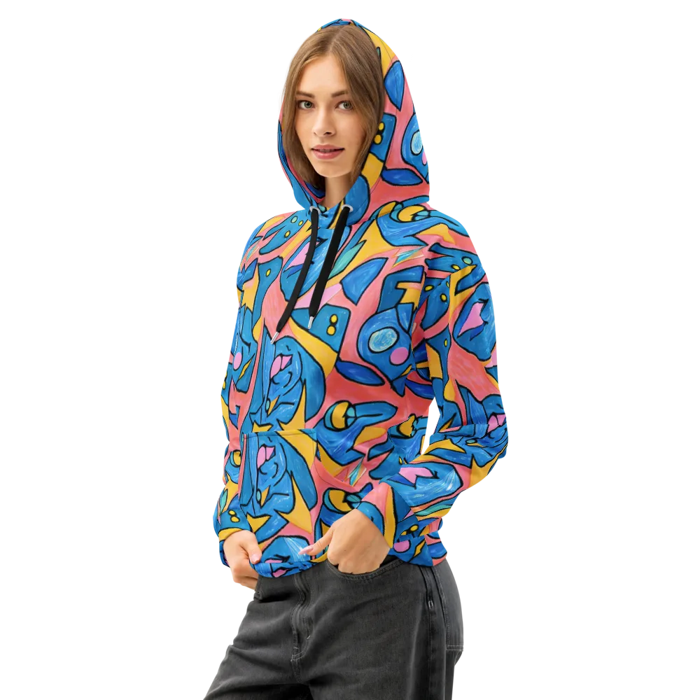 Pop Tide on Cotton Hoodie — Left Front